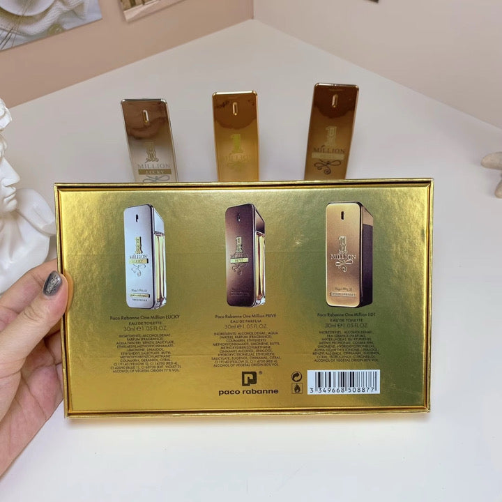 1 million perfume gif set for men 3x30ml men gift idea long lasting includes 1 million lucky 1 million privé